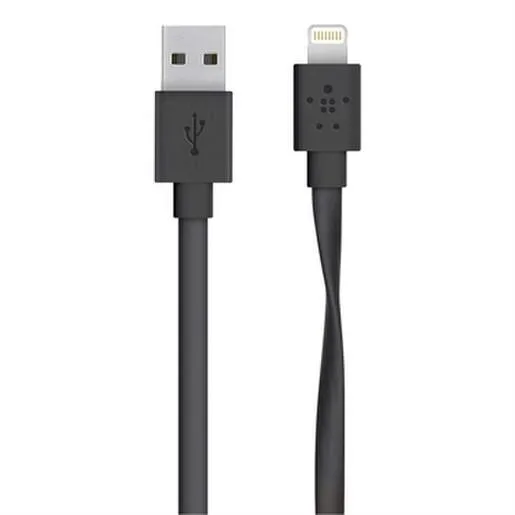 Belkin Flat Sync & Charge Lightning to USB Cable Black