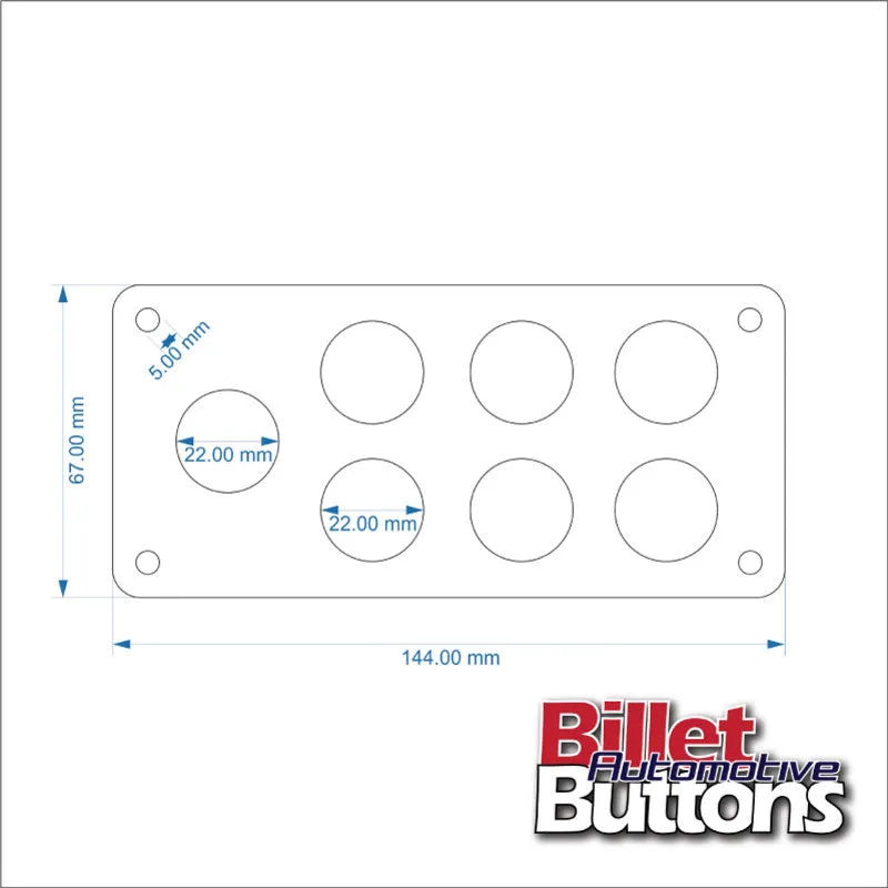 Billet Button 7 hole laser cut switch panel