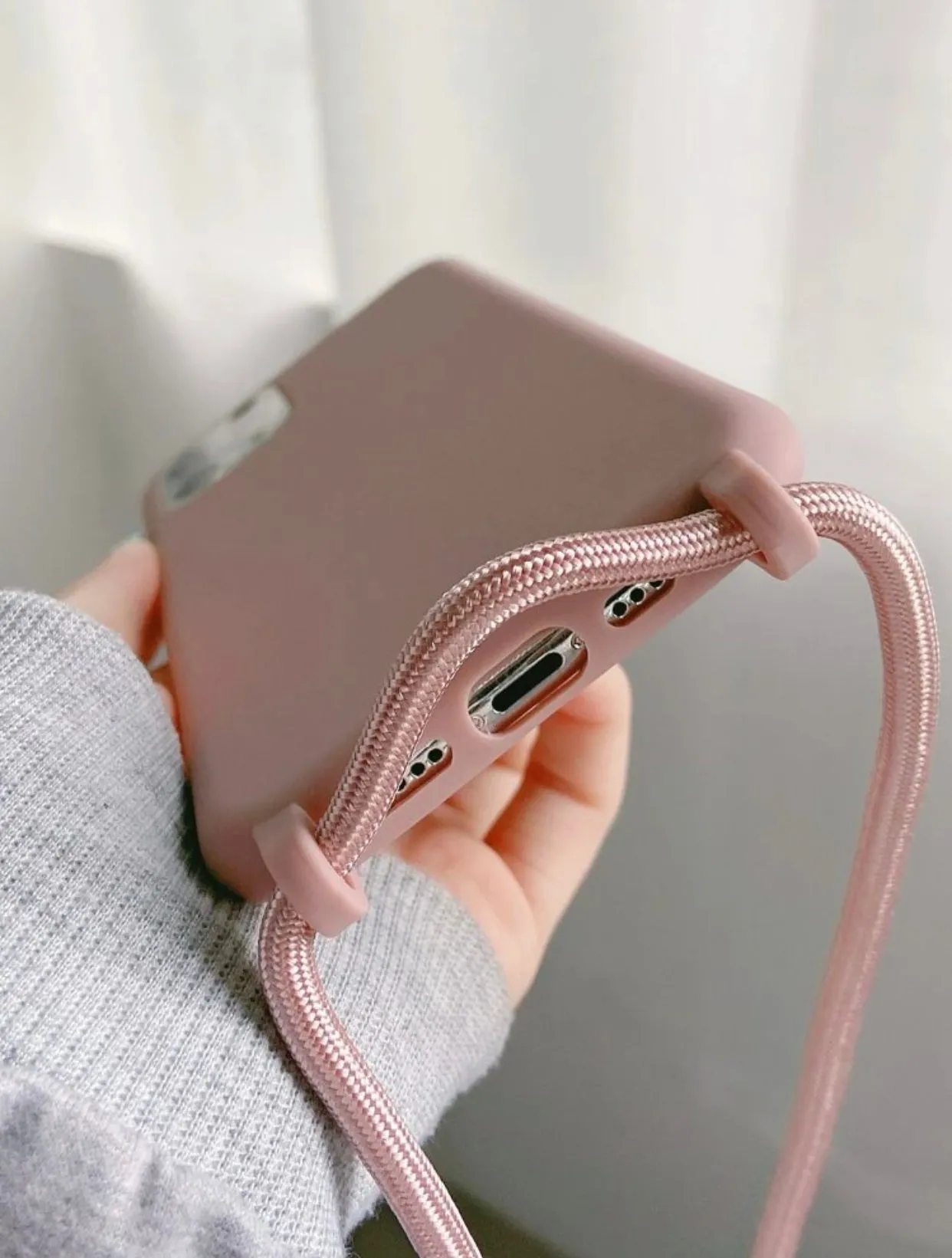 Blush Pink iphone Crossbody phone case