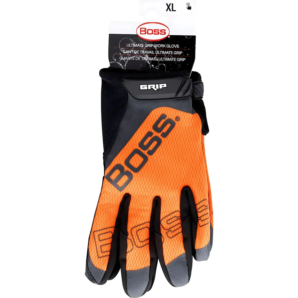 Boss 120-MG1240T/L Synthetic Microfiber Palm with Silicone Coated Grip and Hi-Vis Mesh Fabric Back