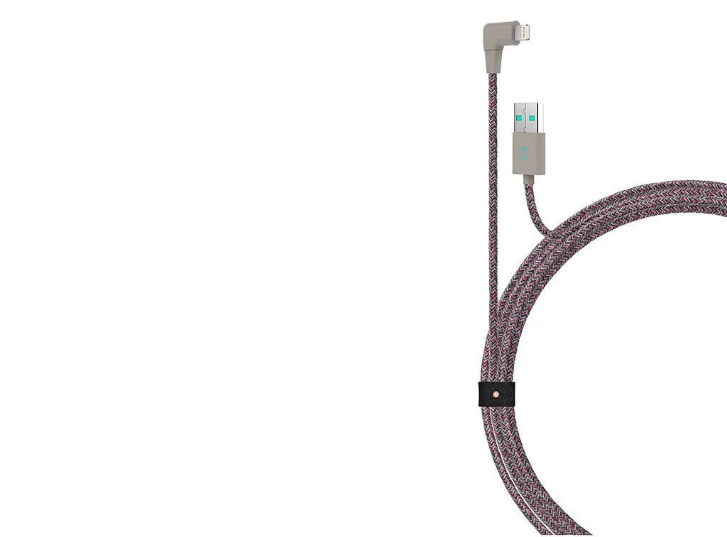 Candywirez - 7FT Woven Lightning Cable with Leather Strap