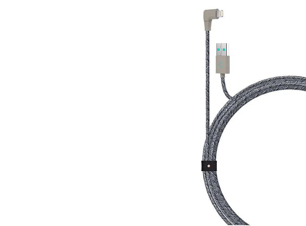 Candywirez - 7FT Woven Lightning Cable with Leather Strap