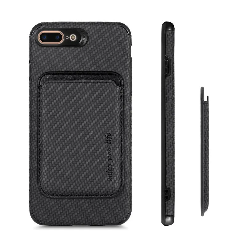 Carbon Fiber Magsafe Leather Phone Case For iPhone