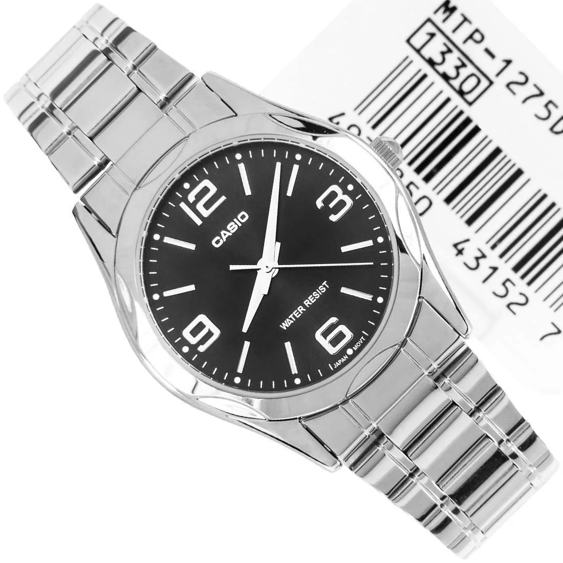 Casio MTP-1275D-1A2DF Silver Stainless Steel Strap Watch for Men