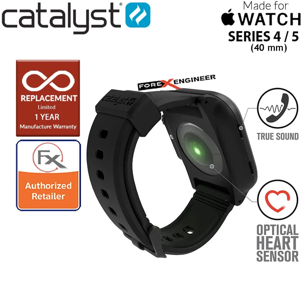 Catalyst Waterproof Case for Apple Watch Series SE - 6 - 5 - 4 ( 40mm ) - Stealth Black Color