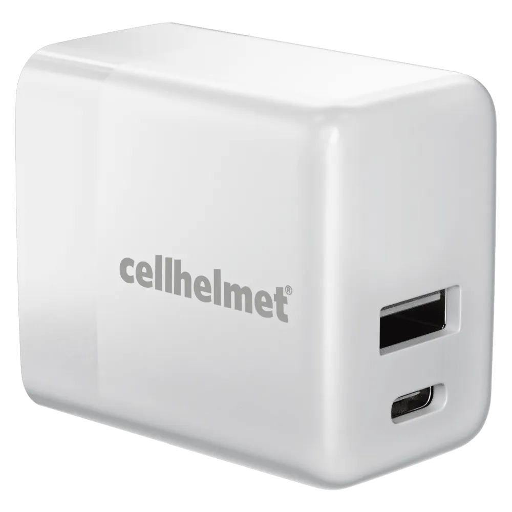 Cellhelmet USB A and USB C Dual Wall Charger 20W PD by Cellhelmet