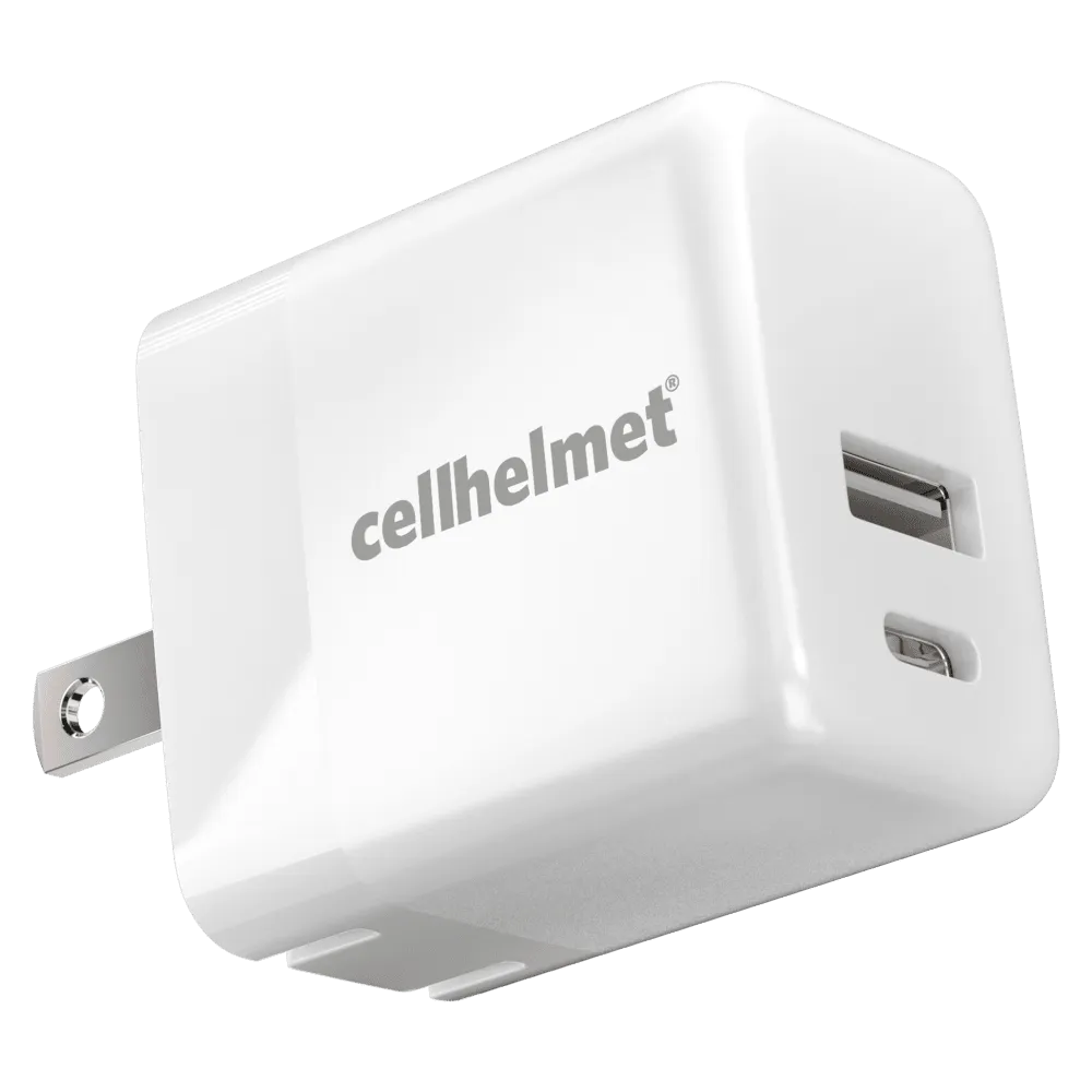 Cellhelmet USB A and USB C Dual Wall Charger 20W PD by Cellhelmet