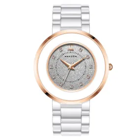 Ceramic Strap Push Button Women's Watch