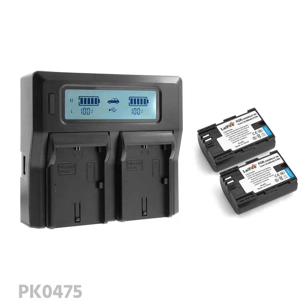 CGPro LP-E6 2600mAh 7.4V Lithium-Ion Rechargeable Battery For Canon 5D/6D/7D/BMPCC4K/6K