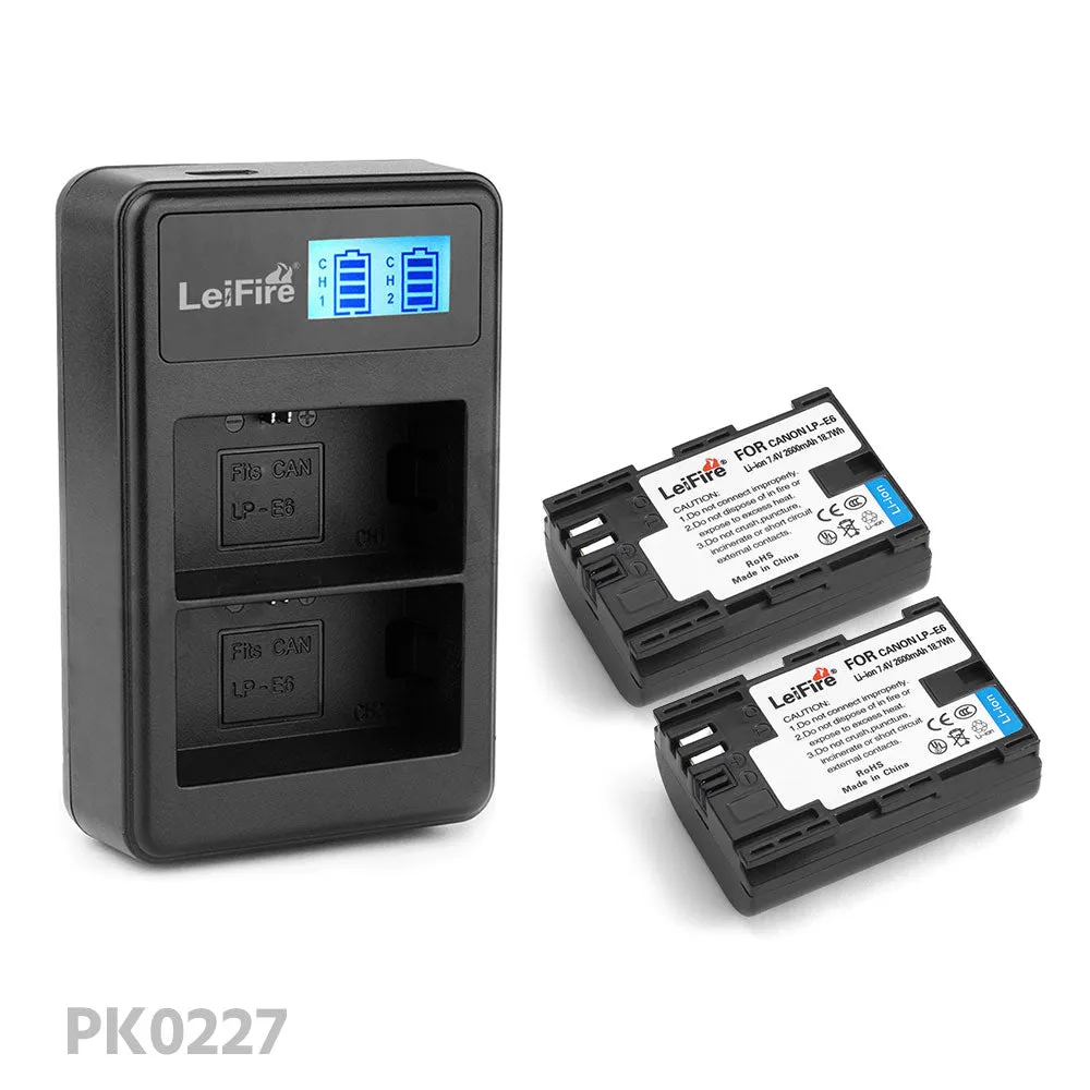 CGPro LP-E6 2600mAh 7.4V Lithium-Ion Rechargeable Battery For Canon 5D/6D/7D/BMPCC4K/6K