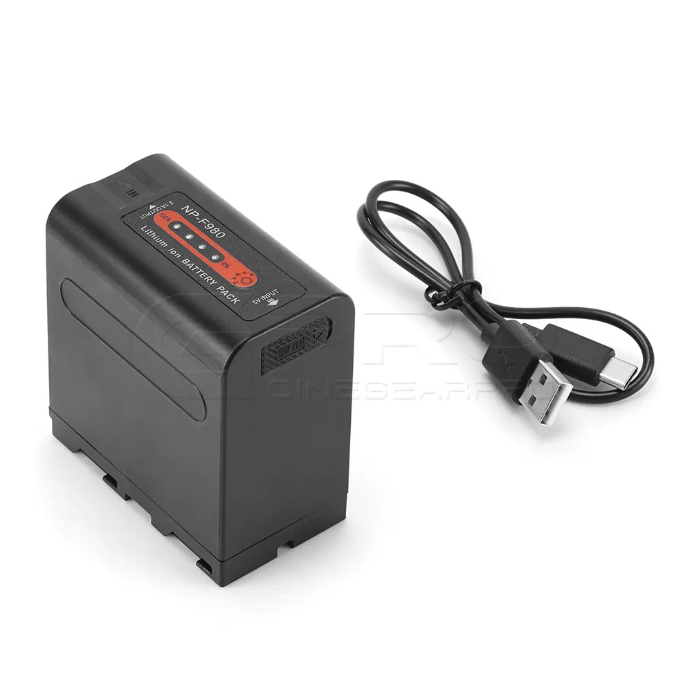 CGPro Sony NP-F980 Battery 7.4V 7800mAh With USB-A and USB-C Port