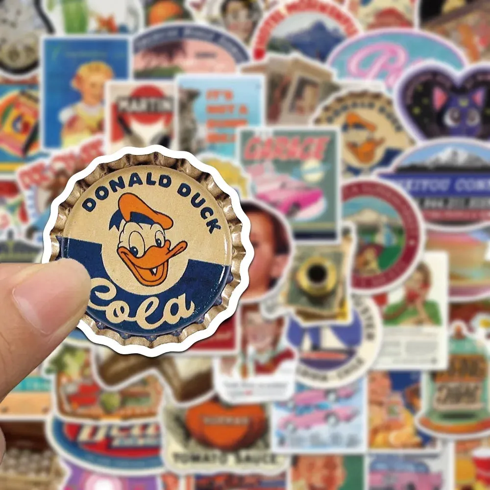 Charming American Retro Style Stickers