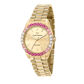 Chiara Ferragni Everyday Pink Zircon 34mm Gold Watch