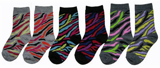 childrens ankle socks-tiger stripe print-sizes 2-4 Case of 360