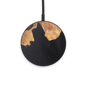 Circle Wood Resin Wireless Charger - Andreas (Pure Black, 606965)