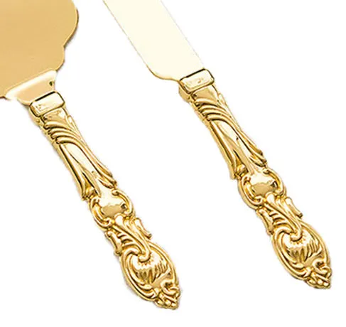 Classic Gold Romance Cake Serving Set