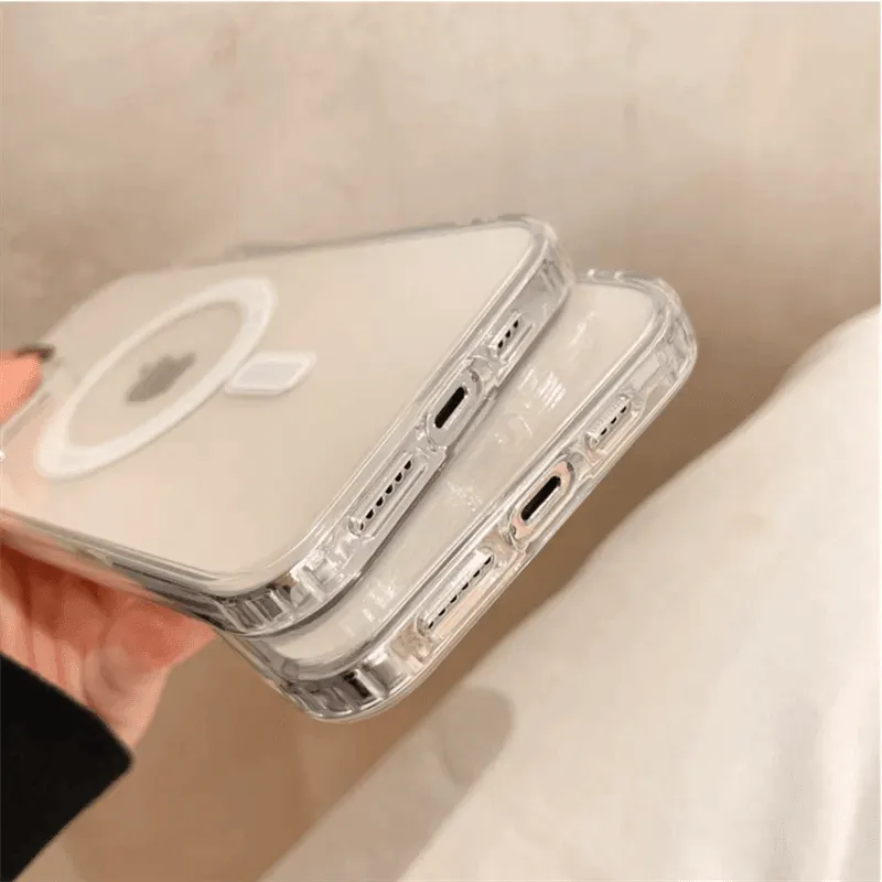 Clear MagSafe Magnetic Wireless Charging Case: Sleek Transparent Cover - Anti-Scratch & Water-Resistant