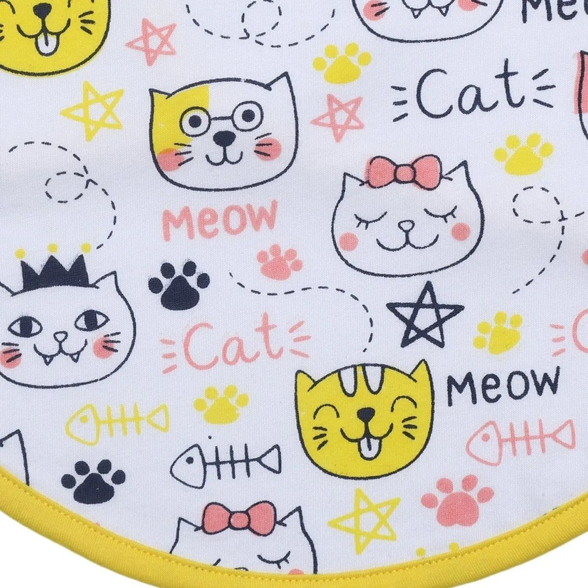 Combo of Meow Meow, Magical Unicorn, Sweet like a Doughnut and My Smoothie Feeding Bibs- (Pack of 4)