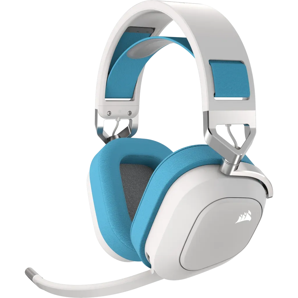 【優惠價】Corsair HS80 RGB Wireless Premium Gaming Headset with Spatial Audio – Ethereal Blue CA-901123B-AP