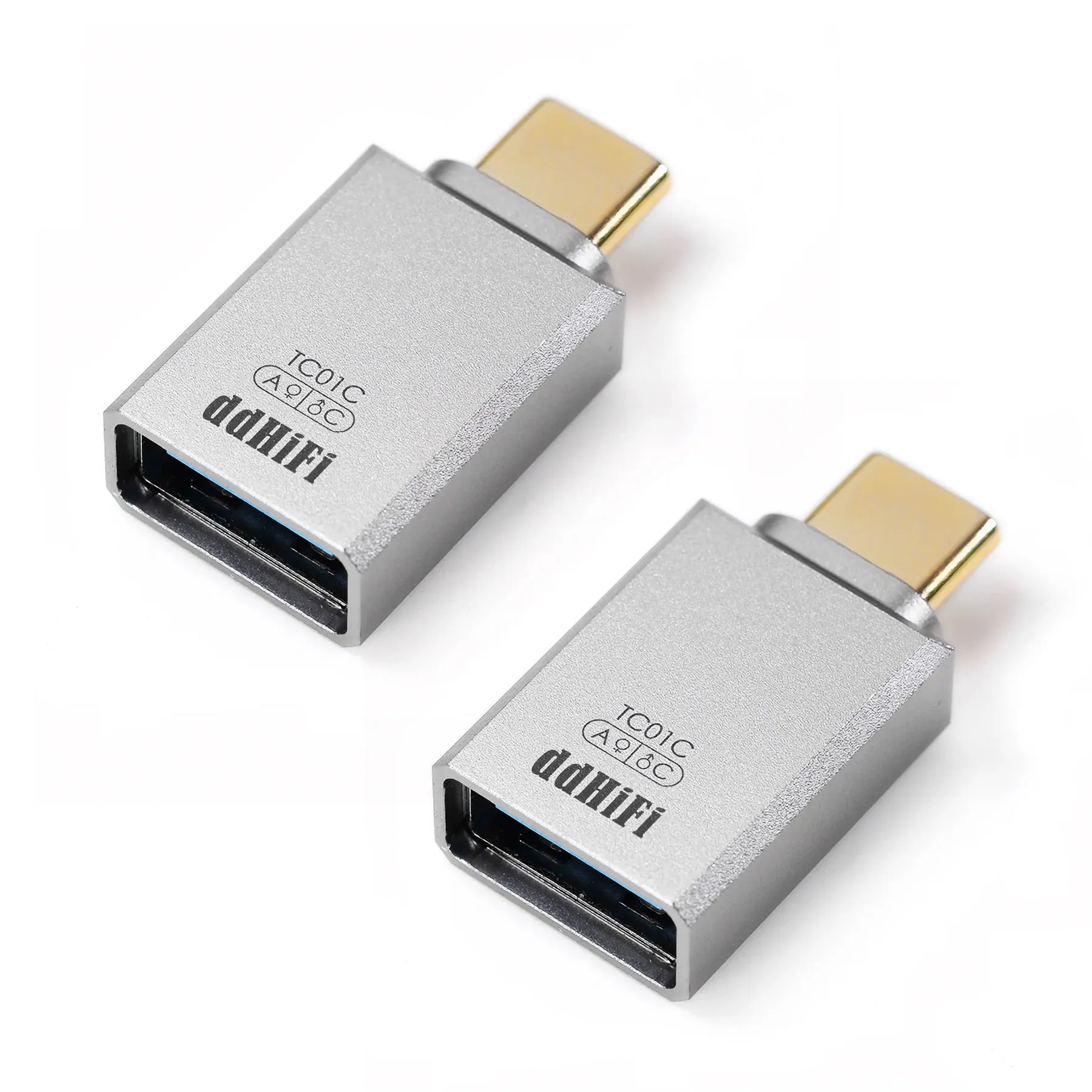 DD ddHiFi TC01C USB-A Female to USB-C Male Data Conversion Plug (2 Pieces)