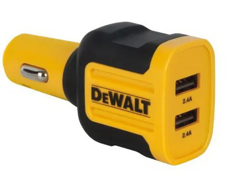 DeWALT 141 9008 DW2 USB Charger, 2.4 A Charge, Black