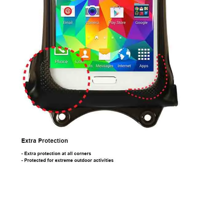 DiCAPac 5.1" Universal Waterproof Smartphone Case in Black