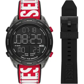 Diesel DZ2164SET Crusher Digital Mens Watch with Extra Band