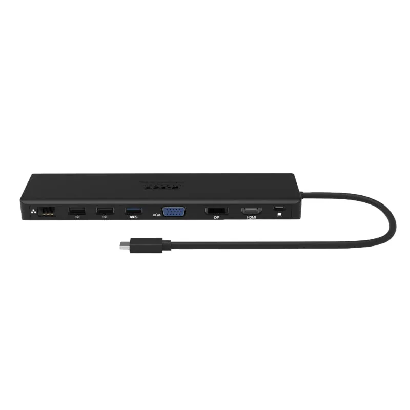 Docking Type C Travel -1X4K-3Xfhd Pd100W-Hdmi Minidp Vga,

Sd Card,Rj45,Usb-A,Usb-C