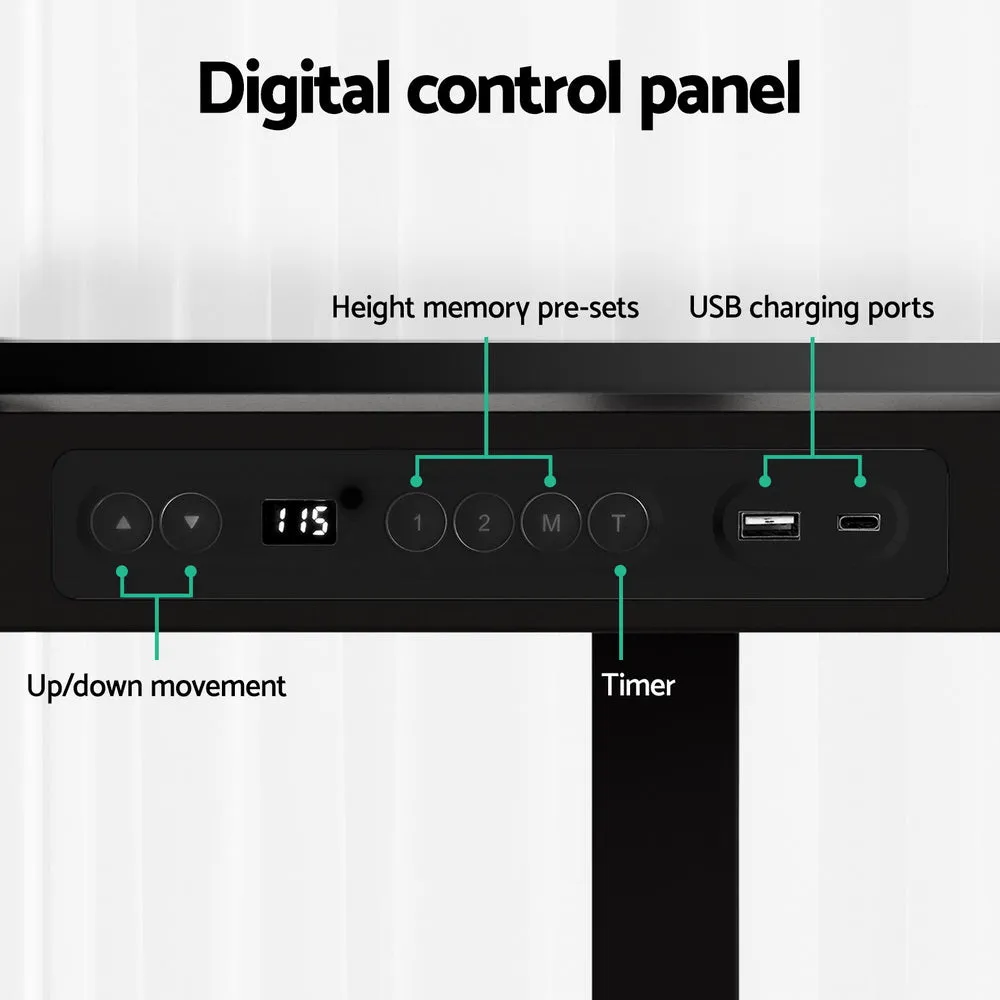 Electric Dual Motor Standing Desk, USB Ports, 120CM - Artiss