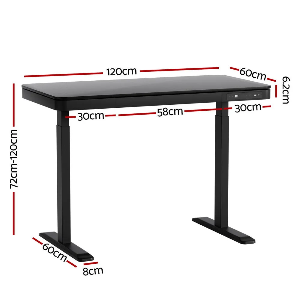 Electric Dual Motor Standing Desk, USB Ports, 120CM - Artiss