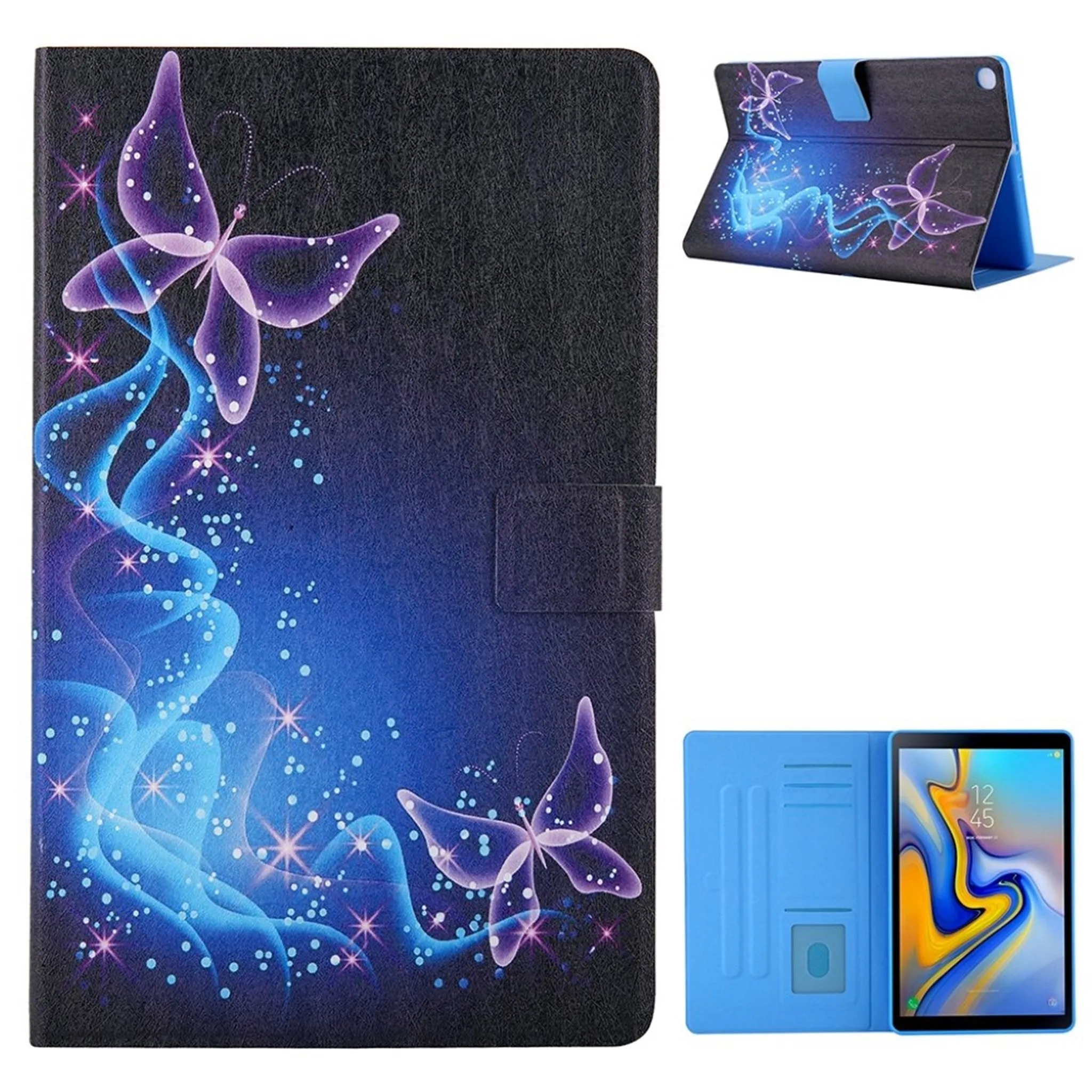 Elegant pattern leather flip case for Samsung Galaxy Tab A7 10.4 (2020) - Magic Butterfly