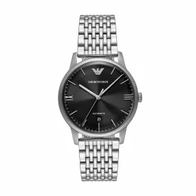 Emporio Armani Silver Tone Analogue Watch AR60081