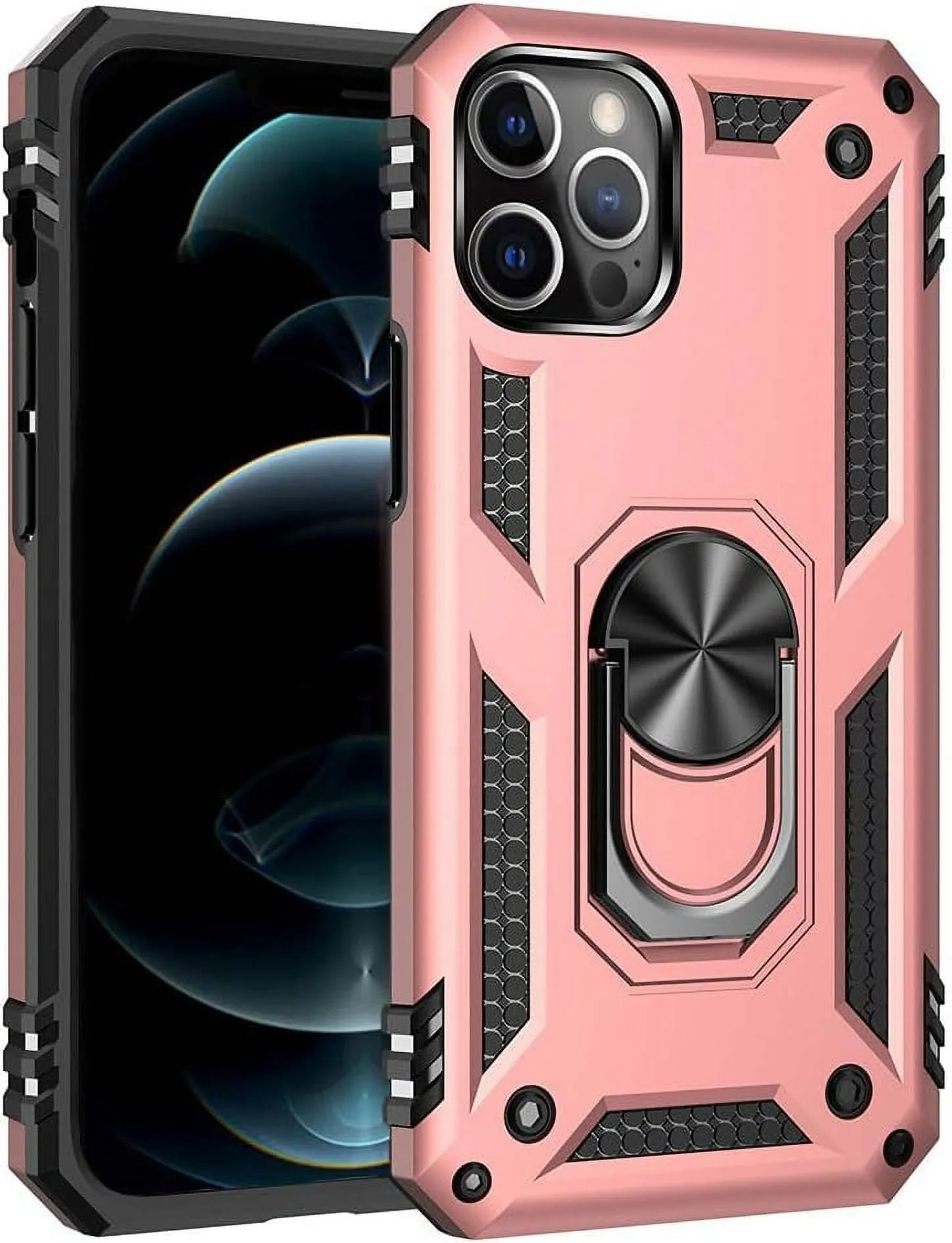 Entronix Apple iPhone 13 Pro Case - Guard Ring Holder, Dual Layer Protection