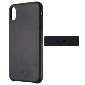 Ercko Leather Hard Case & Small Magnet Holder for iPhone Xs Max - Black