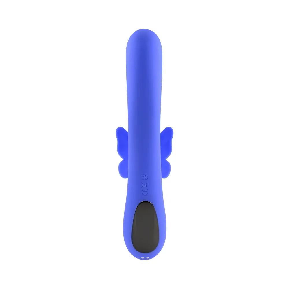 Evolved Butterfly Dreams Rechargeable Dual Stim Vibe Silicone Blue