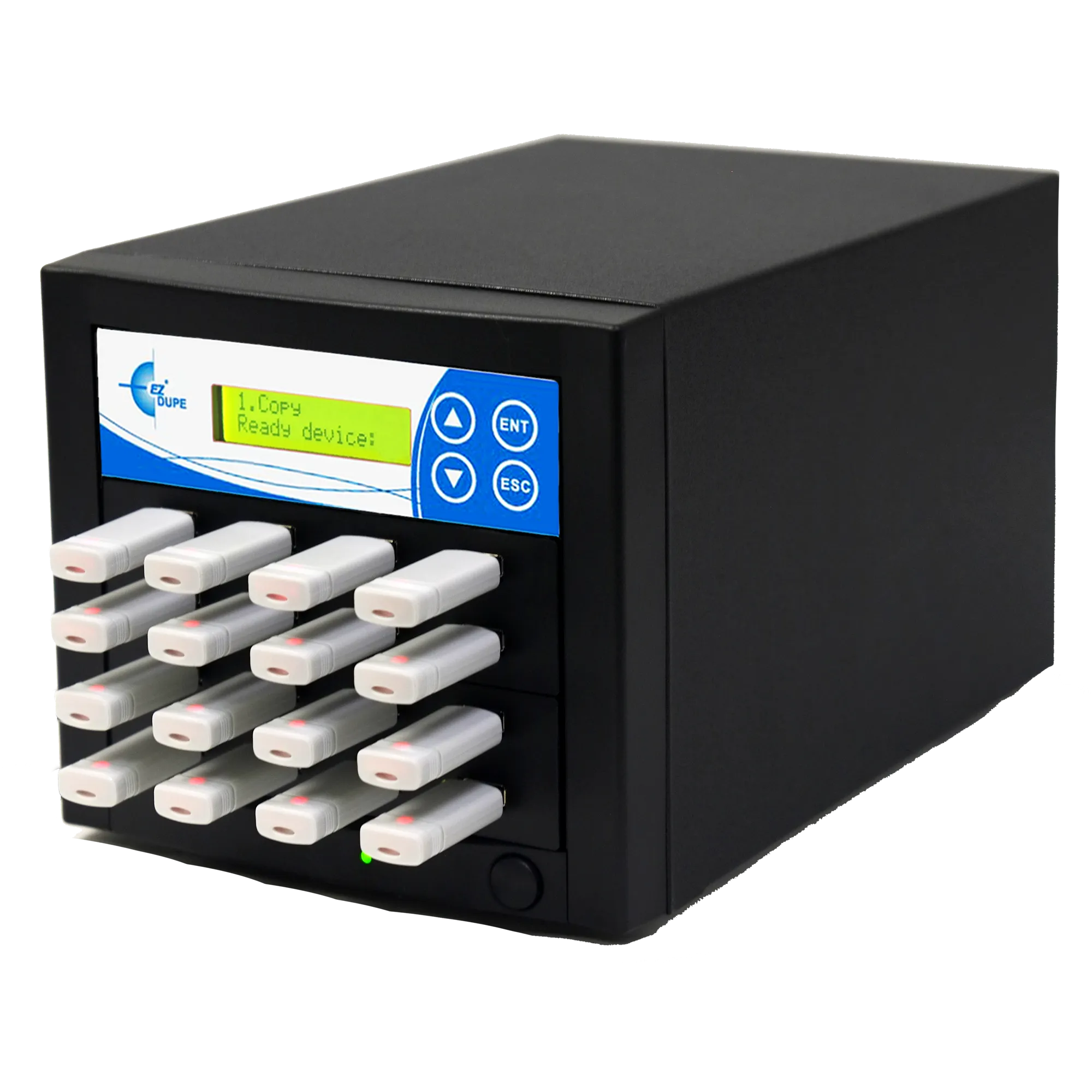 EZ Dupe 1 to 15 USB Duplicator - Flash Media Cloner & Eraser (DoD Compliant) EZDUSB15T