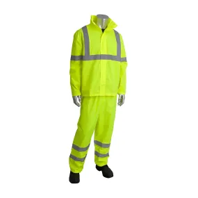 Falcon 353-1000LY-S/M ANSI Type R Class 3 Two-Piece Value Rainsuit Set