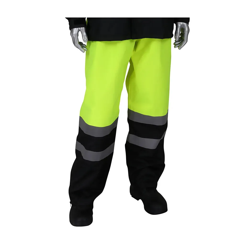 Falcon 353-1202LY-2X/3X ANSI Class E Value All Purpose Waterproof Pants with Black Bottoms