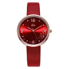 Fashion big dial leather women's watches