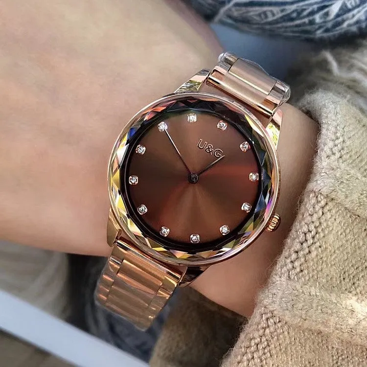 Fashion Rhinestone Stainless Steel Women’s Watch