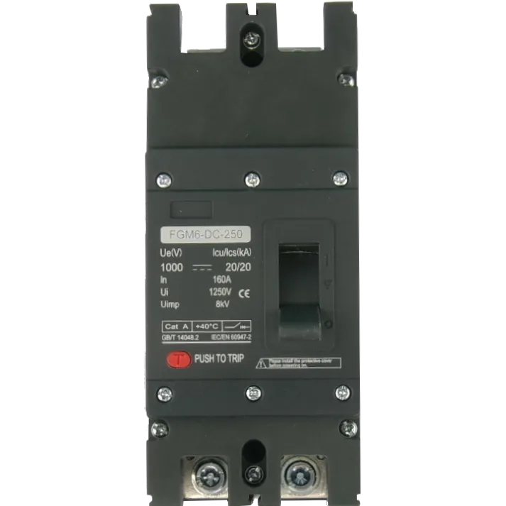 FGM6DC-2PL-320 80A, 2 Pole DC Moulded Case Circuit Breaker (MCCB) Fixed Type 20kA 80 Amp, 1000VDC