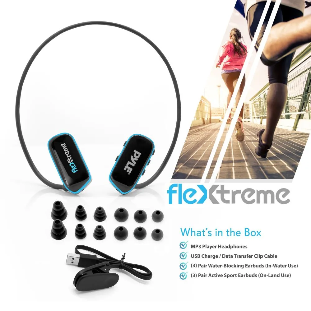 Flextreme Waterproof Mp3 Player With Headphones, 8Gb Built-In Memory