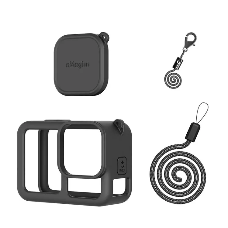 For GoPro HERO13 Black AMagisn Silicone Case Protective Cover(Black)