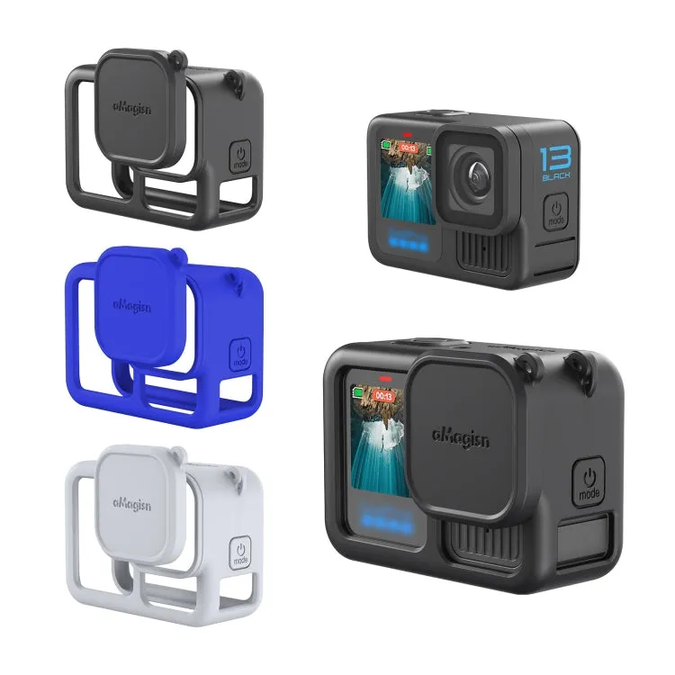 For GoPro HERO13 Black AMagisn Silicone Case Protective Cover(Black)