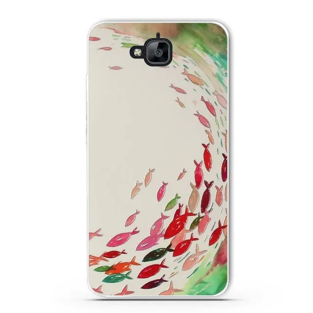 For Huawei Y6 Pro Cases Painted Phone Case For Huawei Honor 4C Pro Y6 Pro Enjoy 5 Honor Holly 2 Plus 5.0 inch Case Painted Cover