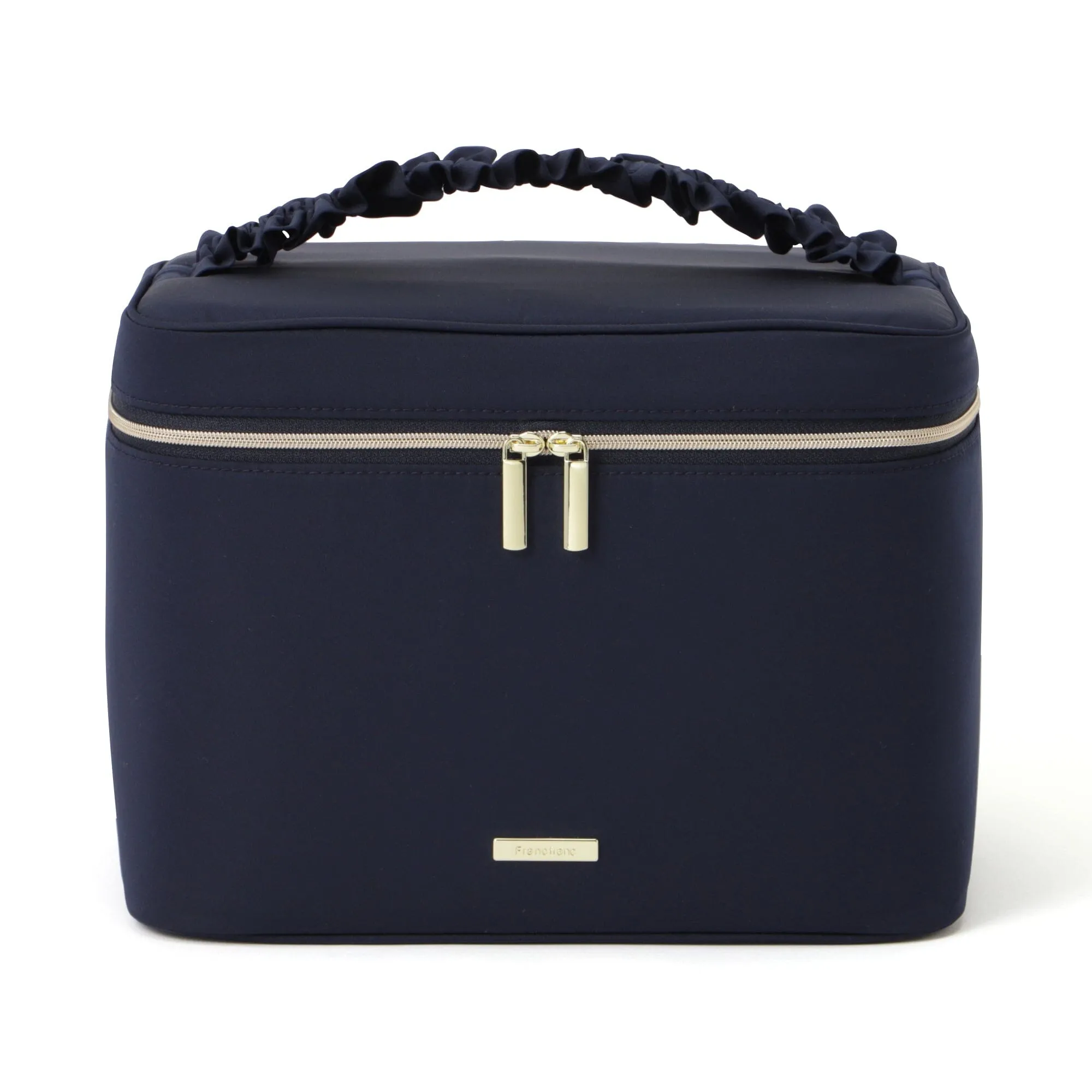 Frill Vanity Pouch L Navy