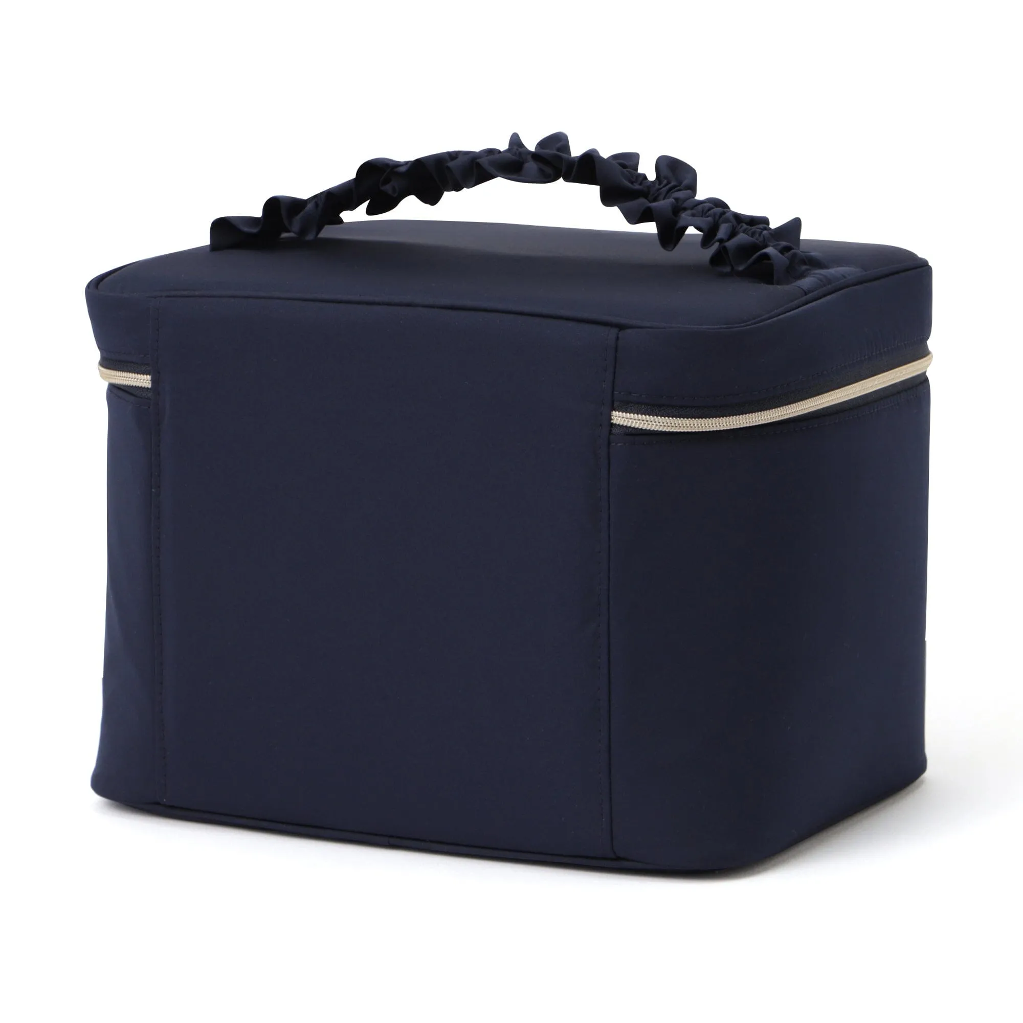 Frill Vanity Pouch L Navy