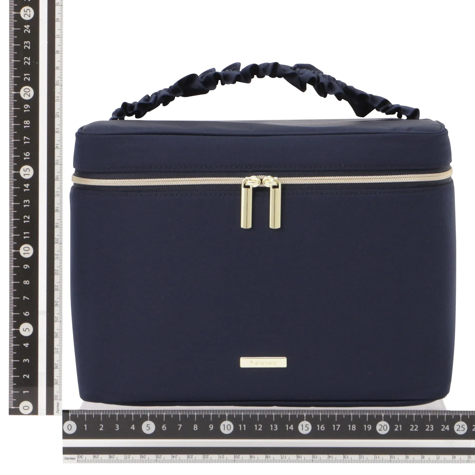 Frill Vanity Pouch L Navy