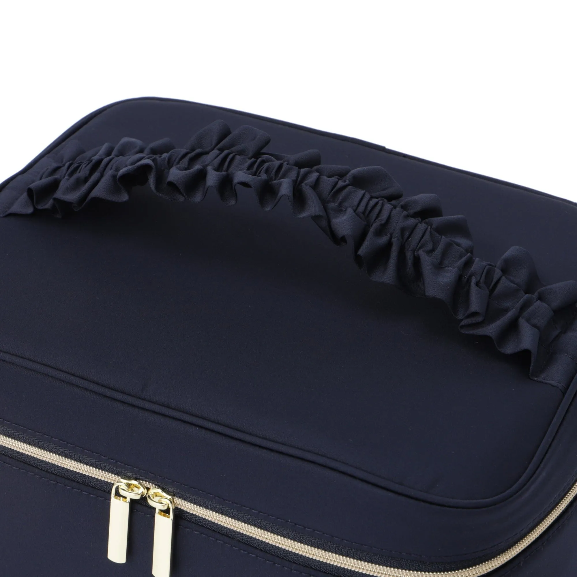 Frill Vanity Pouch L Navy