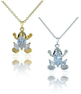 frog necklace - silver only Case of 3